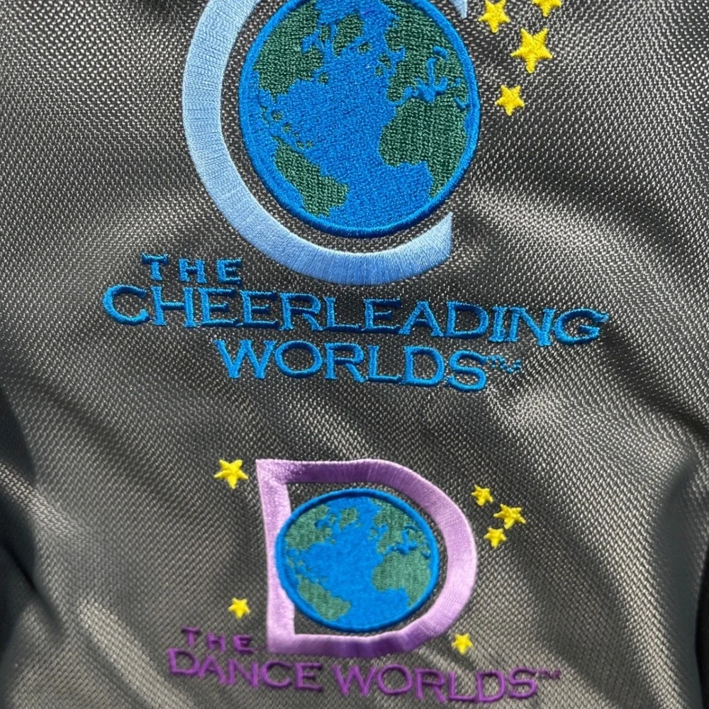The Cheerleading Worlds Dance Worlds Backpack Blue Grey Athletic Gear Bag